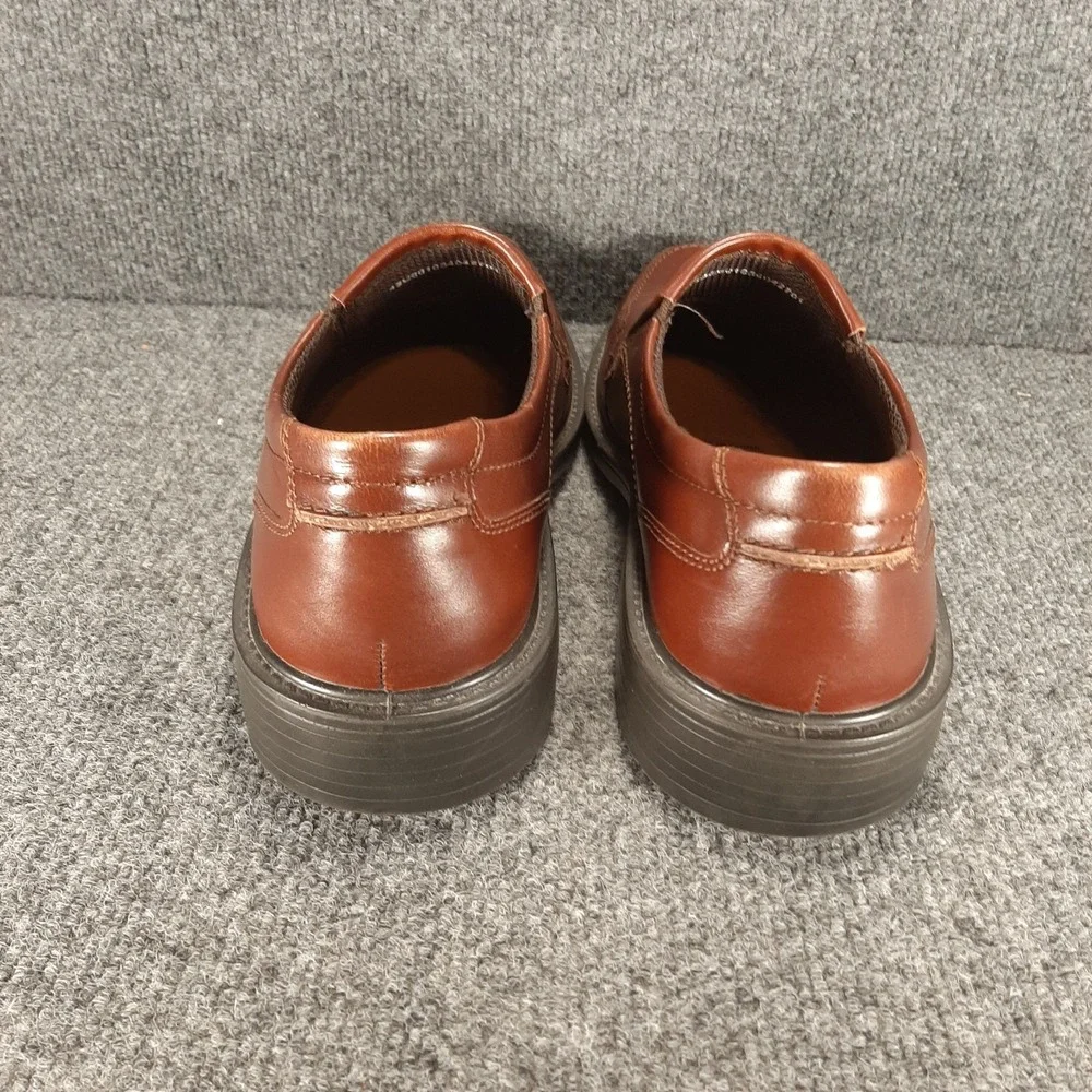 ECCO MEN'S HELSINKI Size 9.5/43 Brown Leather Slip On Dress Loafer Nice